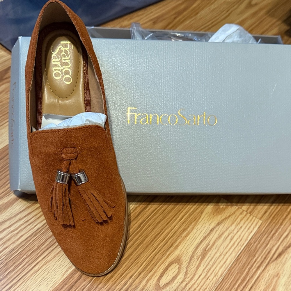 Franco Sarto Hadden Tassel Loafers in Cognac
